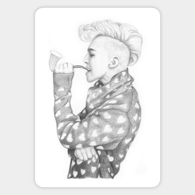 Sketchy Kwon Jiyong Sticker by TDD